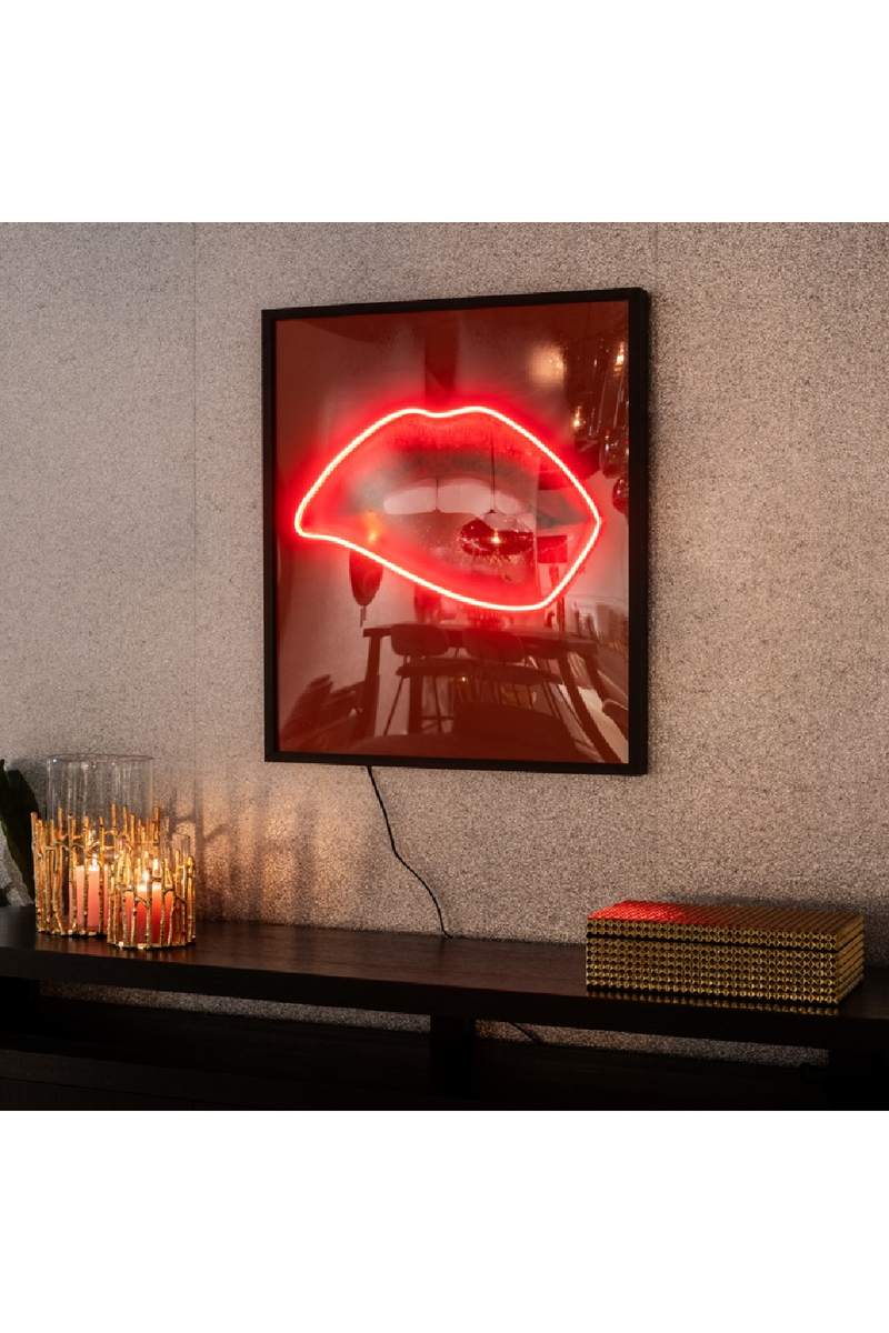 Red Contemporary Wall Art | OROA Lips | Woodfurniture.com