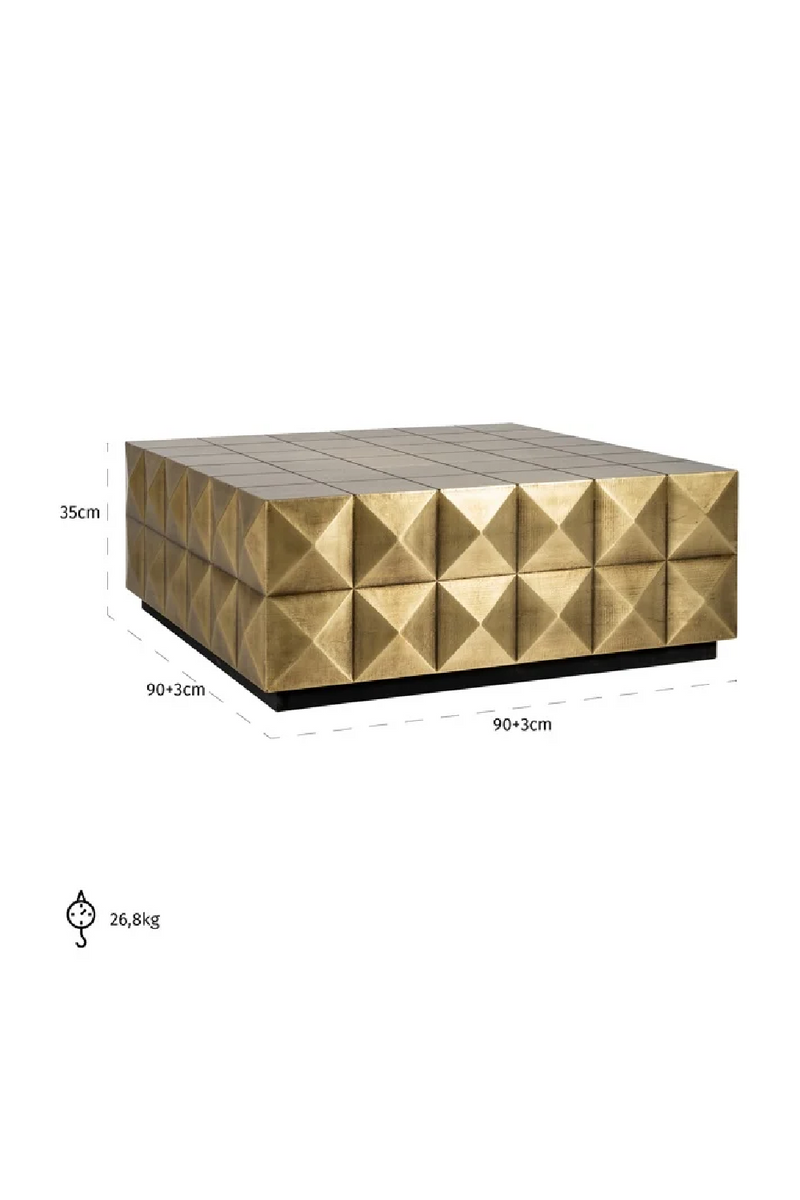 Gold Faceted Coffee Table | OROA Collada | Oroatrade.com