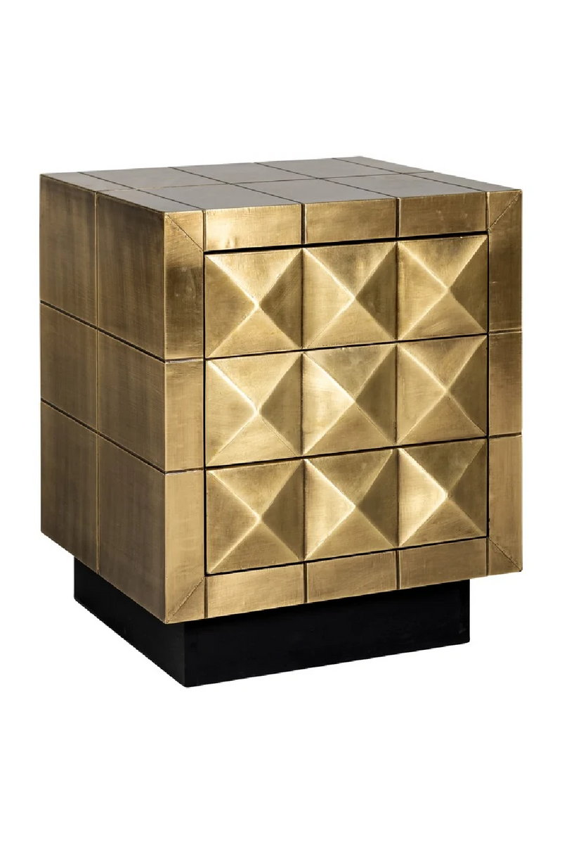 Gold Faceted Cabinet | OROA Collada | woodfurniture.com