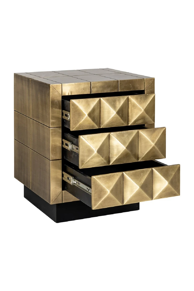 Gold Faceted Cabinet | OROA Collada | woodfurniture.com