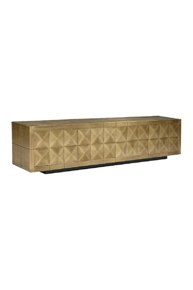 Gold Faceted TV Unit | OROA Collada | woodfurniture.com