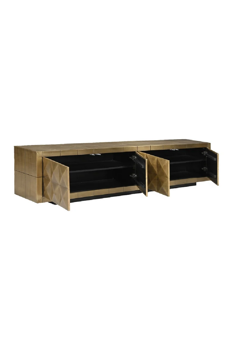 Gold Faceted TV Unit | OROA Collada | woodfurniture.com