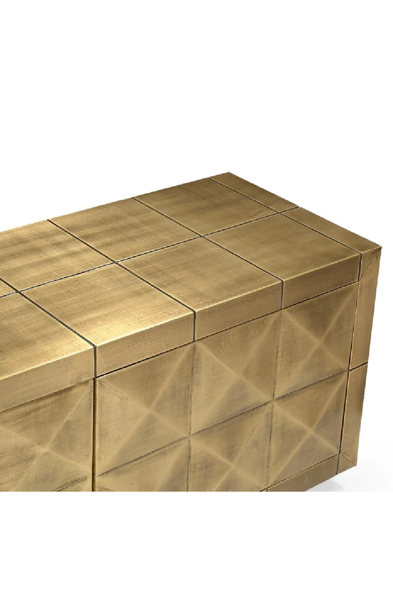 Gold Faceted TV Unit | OROA Collada | woodfurniture.com