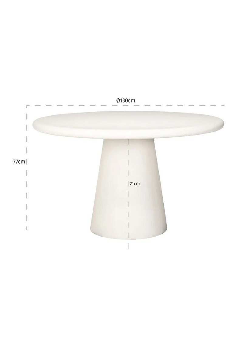 White Pedestal Dining Table | OROA Bloomstone | Woodfurniture.com