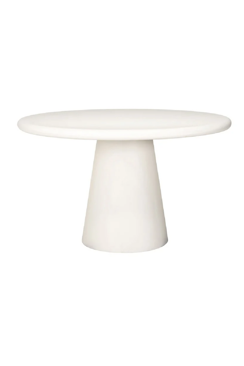 White Pedestal Dining Table | OROA Bloomstone | Woodfurniture.com