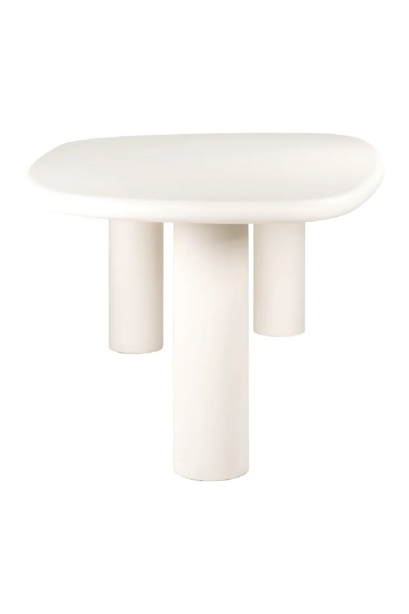 White Pebble-Shaped Dining Table | OROA Bloomstone | Woodfurniture.com