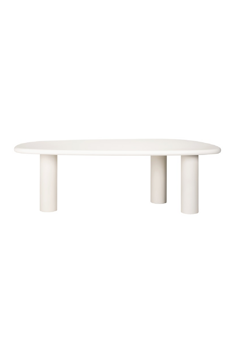 White Pebble-Shaped Dining Table | OROA Bloomstone | Woodfurniture.com