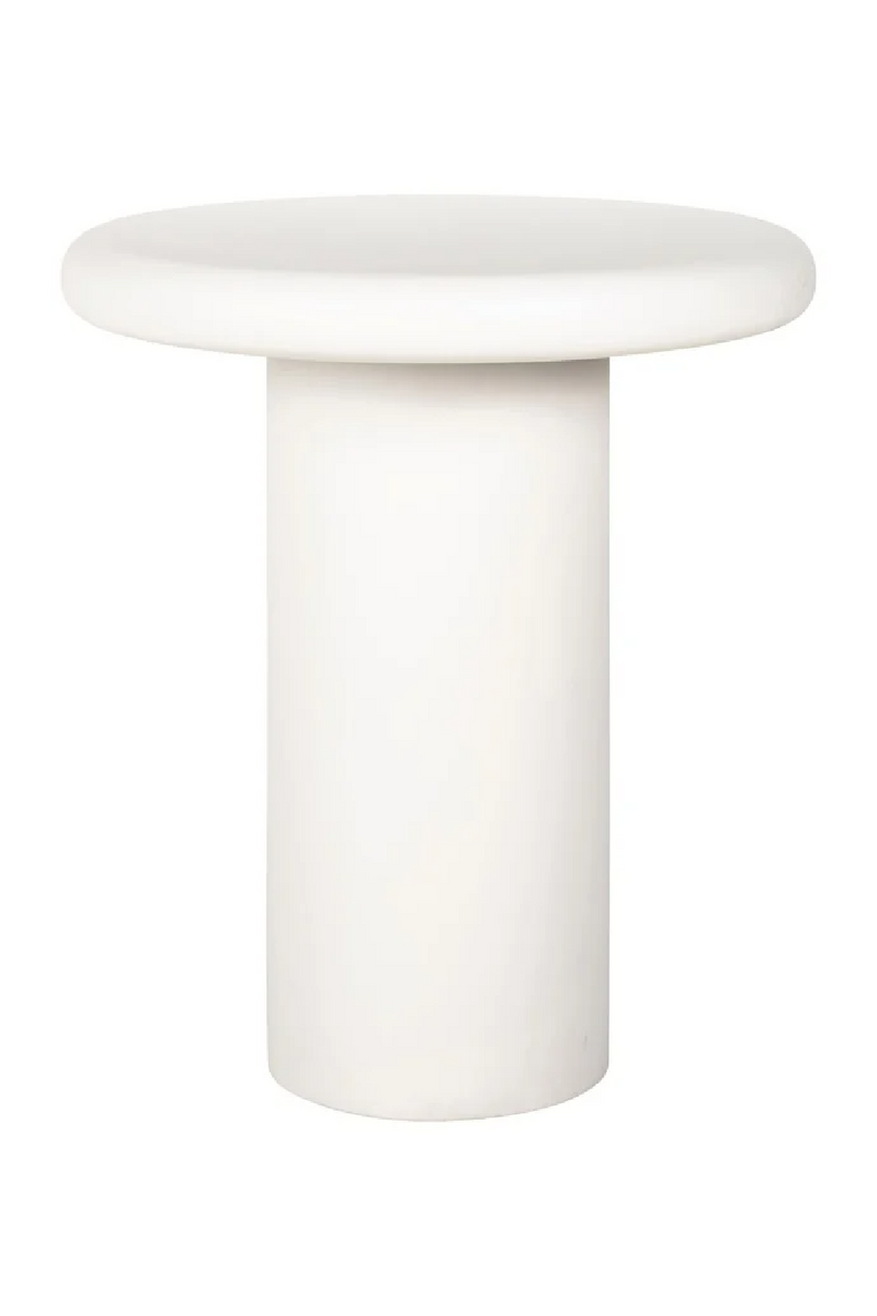 White Round Side Table | OROA Bloomstone | Woodfurniture.com