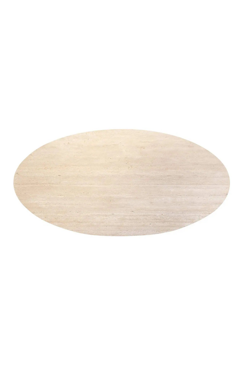 Oval Travertine Dining Table | OROA Avalon | Woodfurniture.com