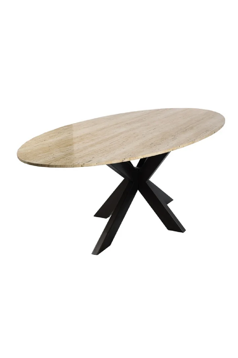 Oval Travertine Dining Table | OROA Avalon | Woodfurniture.com