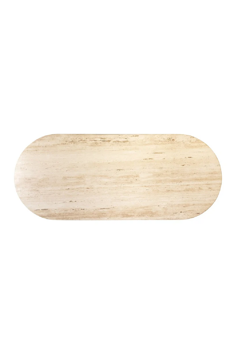 Oval Travertine Modern Dining Table | OROA La Cantera | Woodfurniture.com