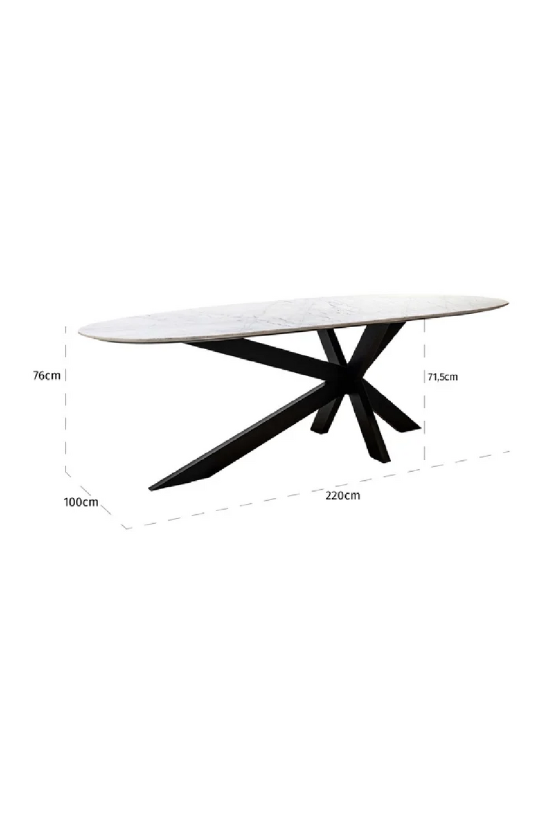 Marble Organic-Shaped Dining Table | OROA Trocadero | Woodfurniture.com