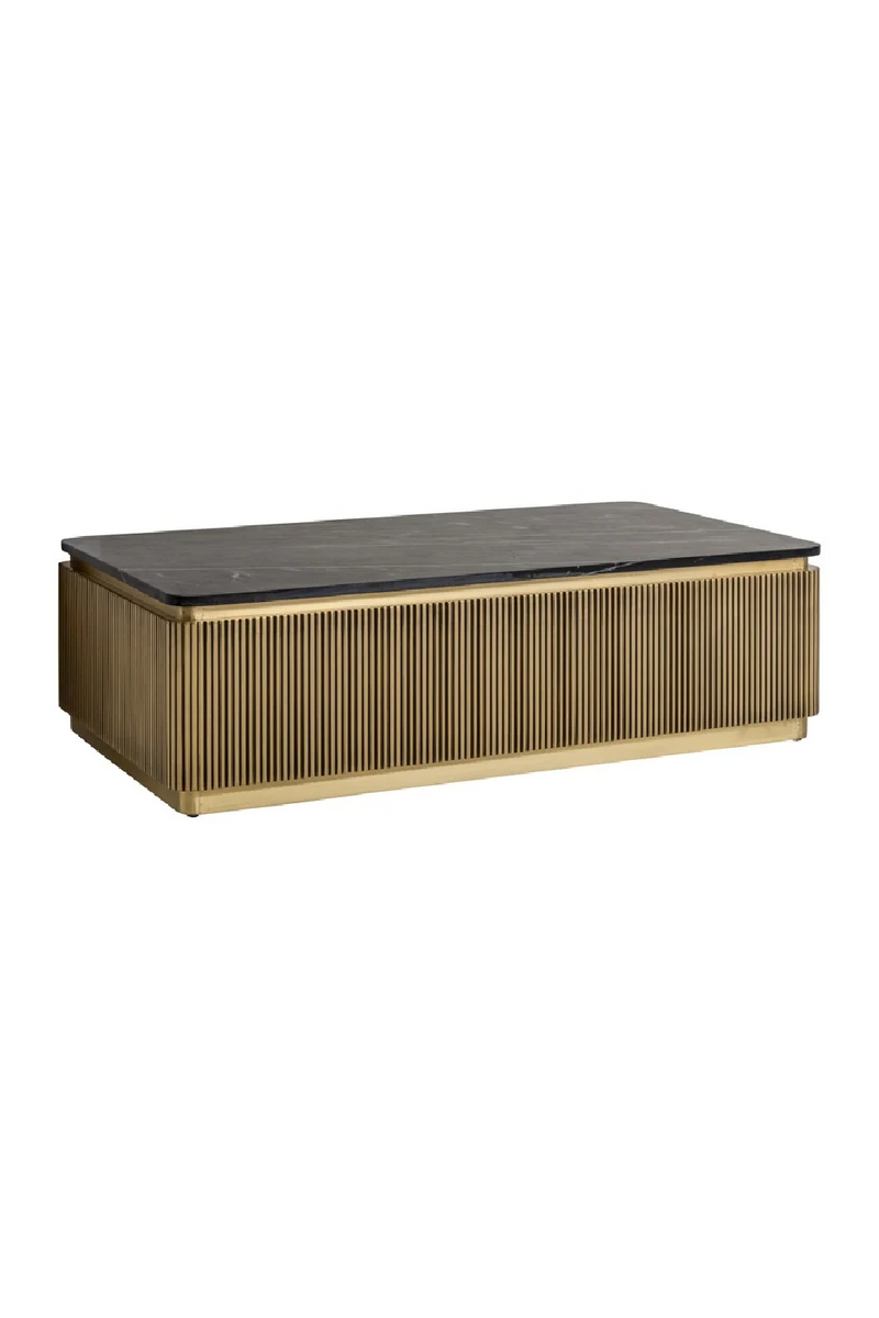 Gold Rectangular Coffee Table | OROA Ironville | Woodfurniture.com