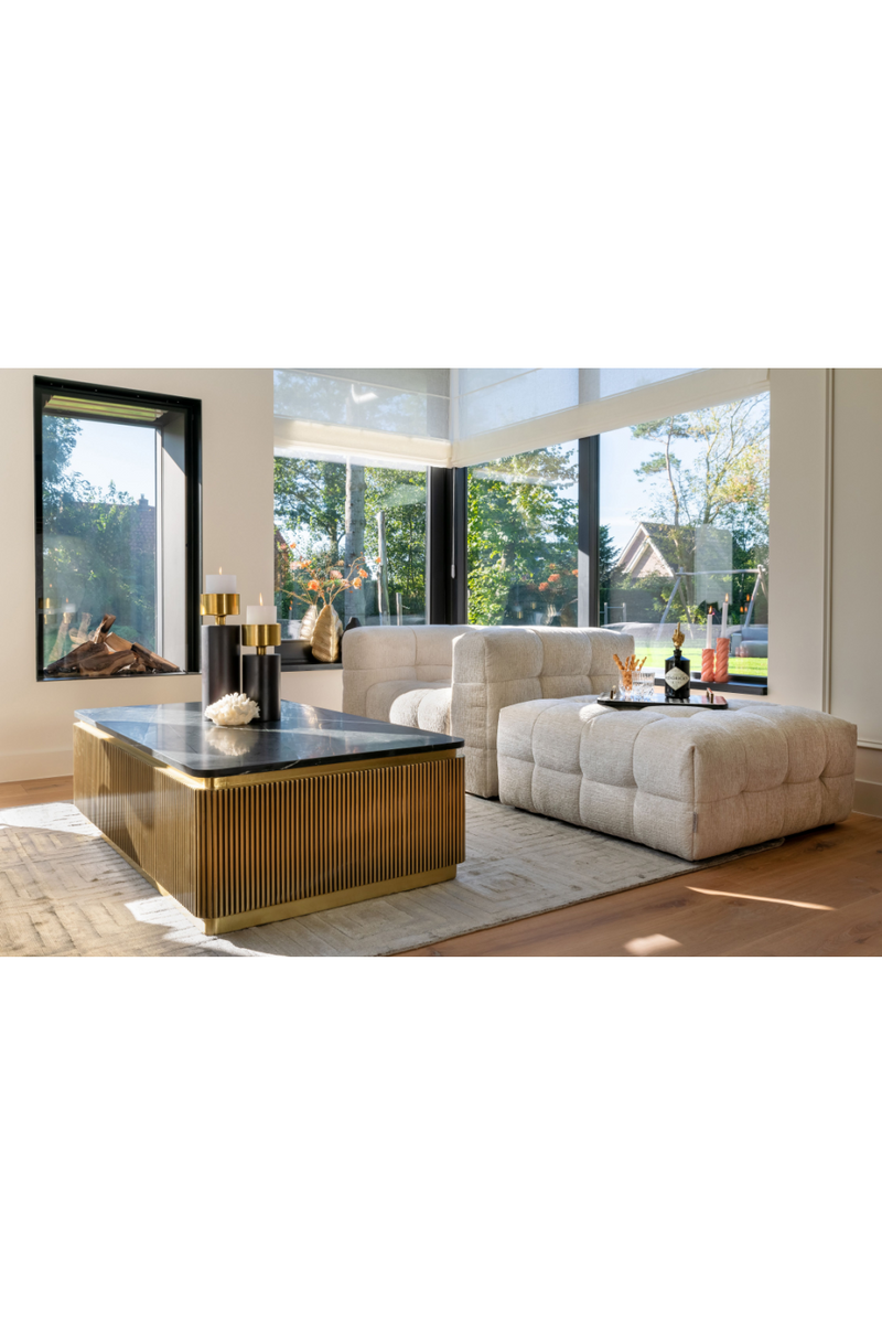 Gold Rectangular Coffee Table | OROA Ironville | Woodfurniture.com