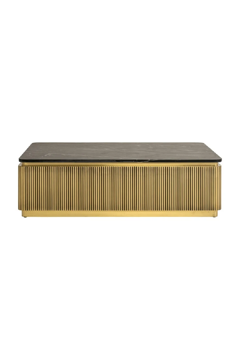 Gold Rectangular Coffee Table | OROA Ironville | Woodfurniture.com