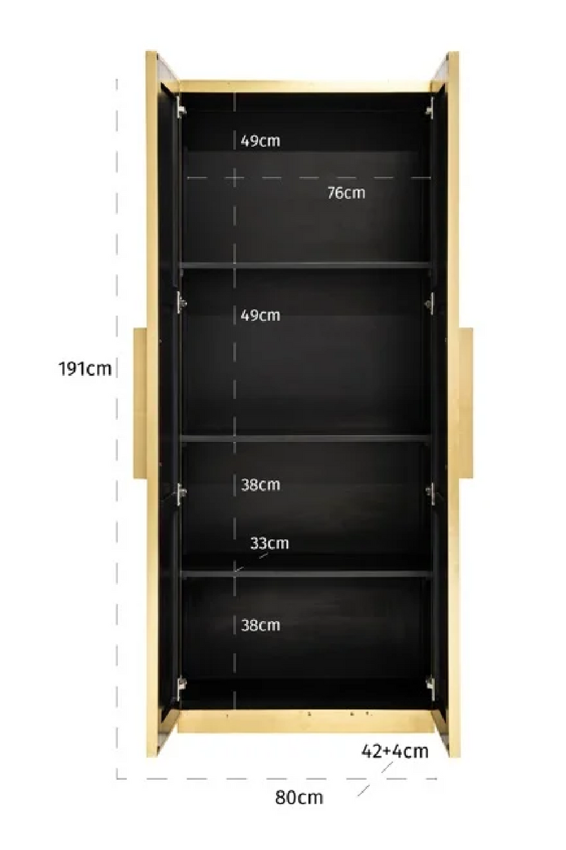 Gold 2-Door Cabinet | OROA Ironville | Woodfurniture.com