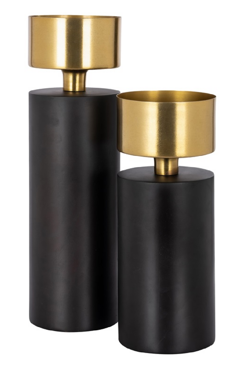 Black Cylindrical Candle Holder | OROA Tess | Woodfurniture.com