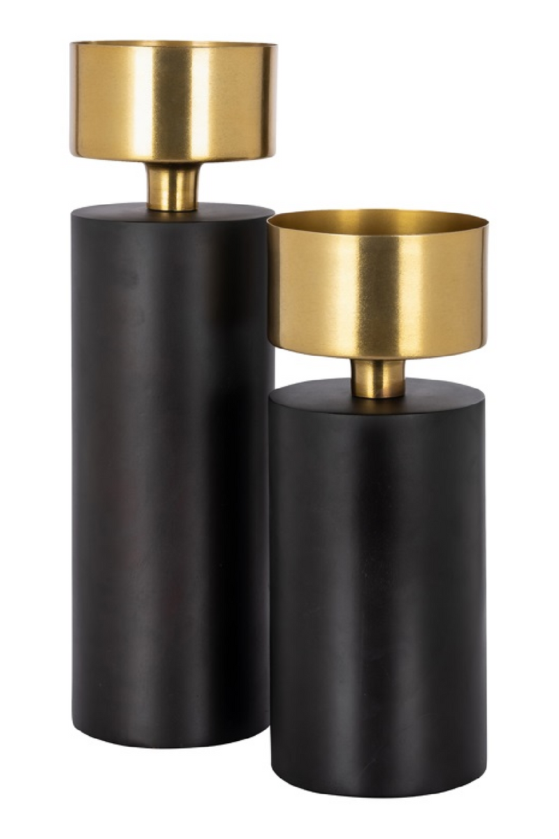 Black Cylindrical Candle Holder | OROA Tess | Woodfurniture.com