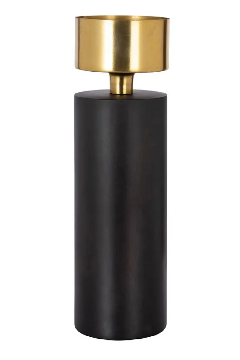 Black Cylindrical Candle Holder | OROA Tess | Woodfurniture.com