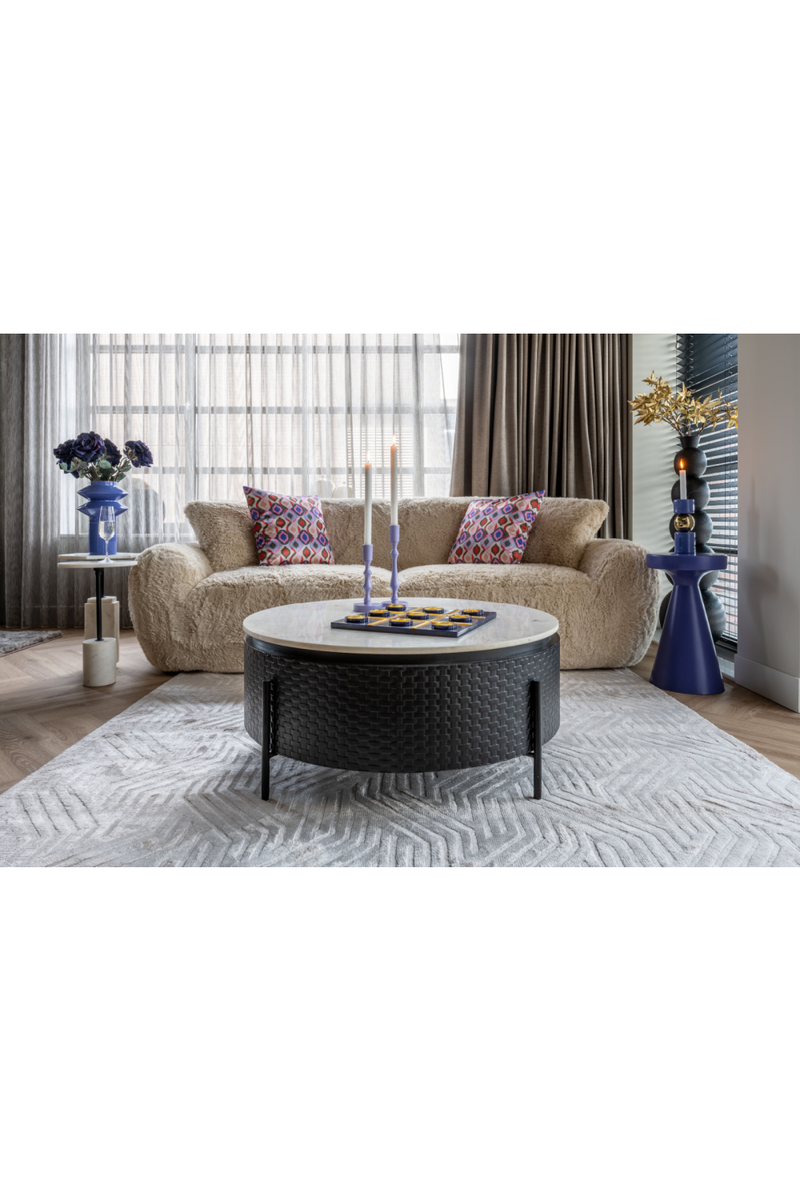 Round Marble Coffee Table | OROA Santorini | Woodfurniture.com