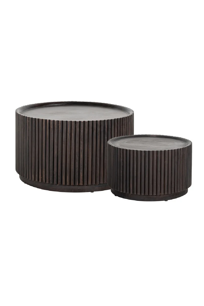 Round Wooden Coffee Table Set (2) | OROA Vici | Woodfurniture.com