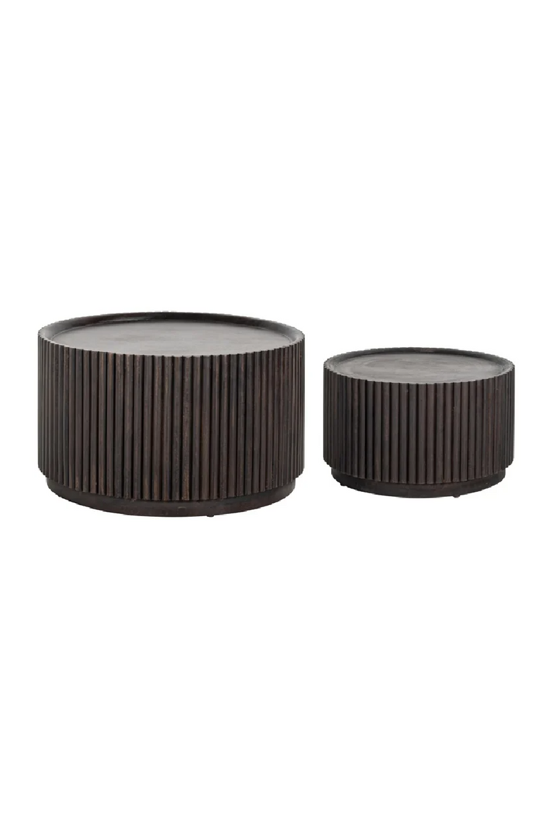 Round Wooden Coffee Table Set (2) | OROA Vici | Woodfurniture.com