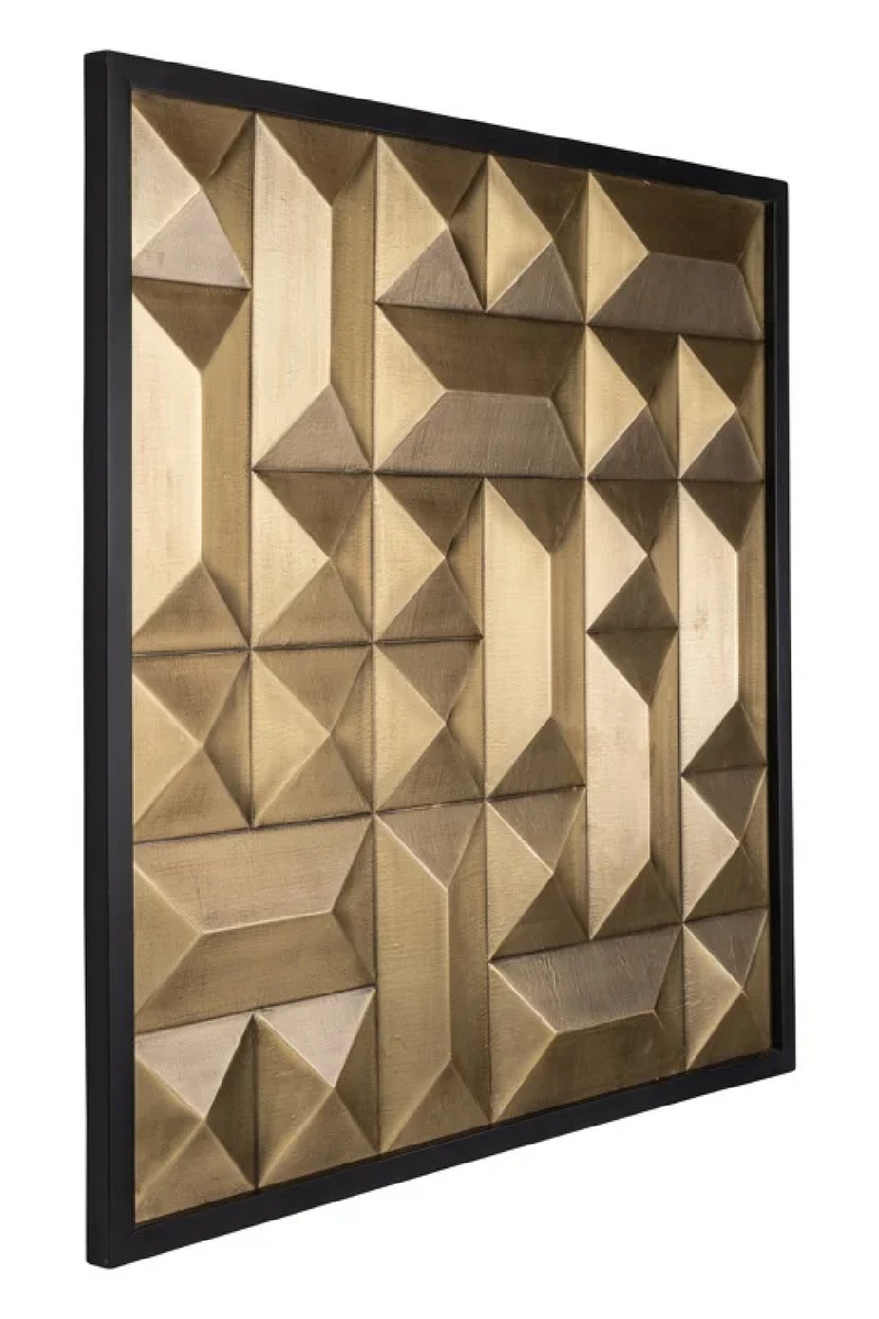 Gold Faceted Wall Art | OROA Tetro | woodfurniture.com