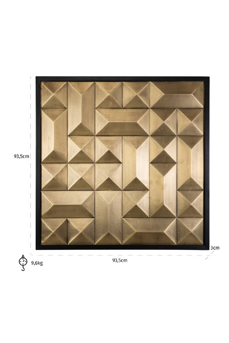 Gold Faceted Wall Art | OROA Tetro | woodfurniture.com