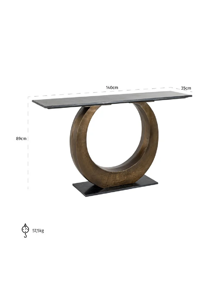 Aluminum Ring Console Table | OROA Luna | Woodfurniture.com