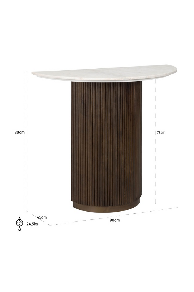 Semi-Circle Marble Console | OROA Mayfield | Woodfurniture.com