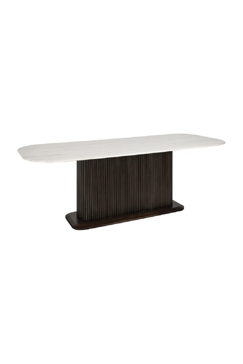 White Marble Rectangular Dining Table | OROA Mayfield | Woodfurniture.com