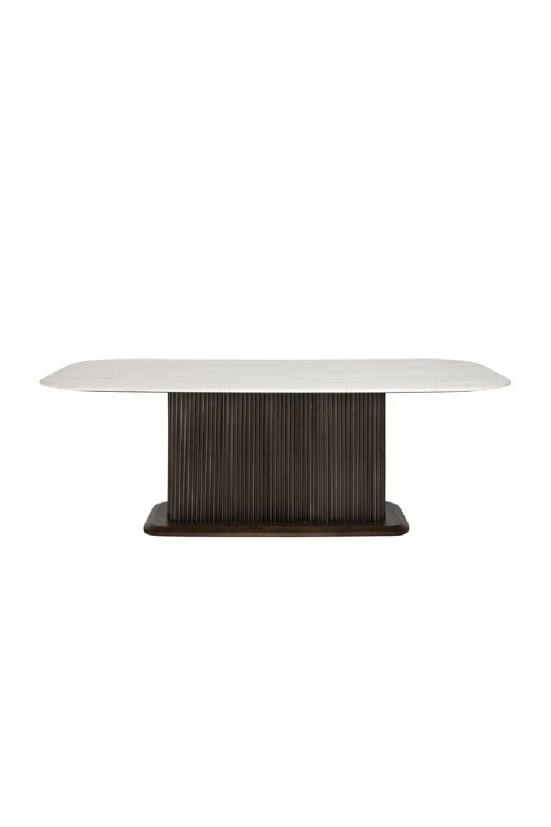 White Marble Rectangular Dining Table | OROA Mayfield | Woodfurniture.com