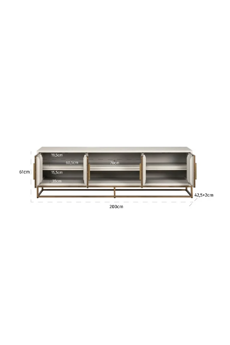 White Oak TV Unit | OROA Whitebone | Woodfurniture.com