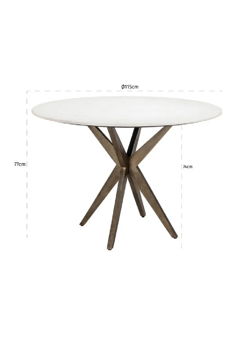 Marble Round Dining Table | OROA Maisy | Woodfurniture.com