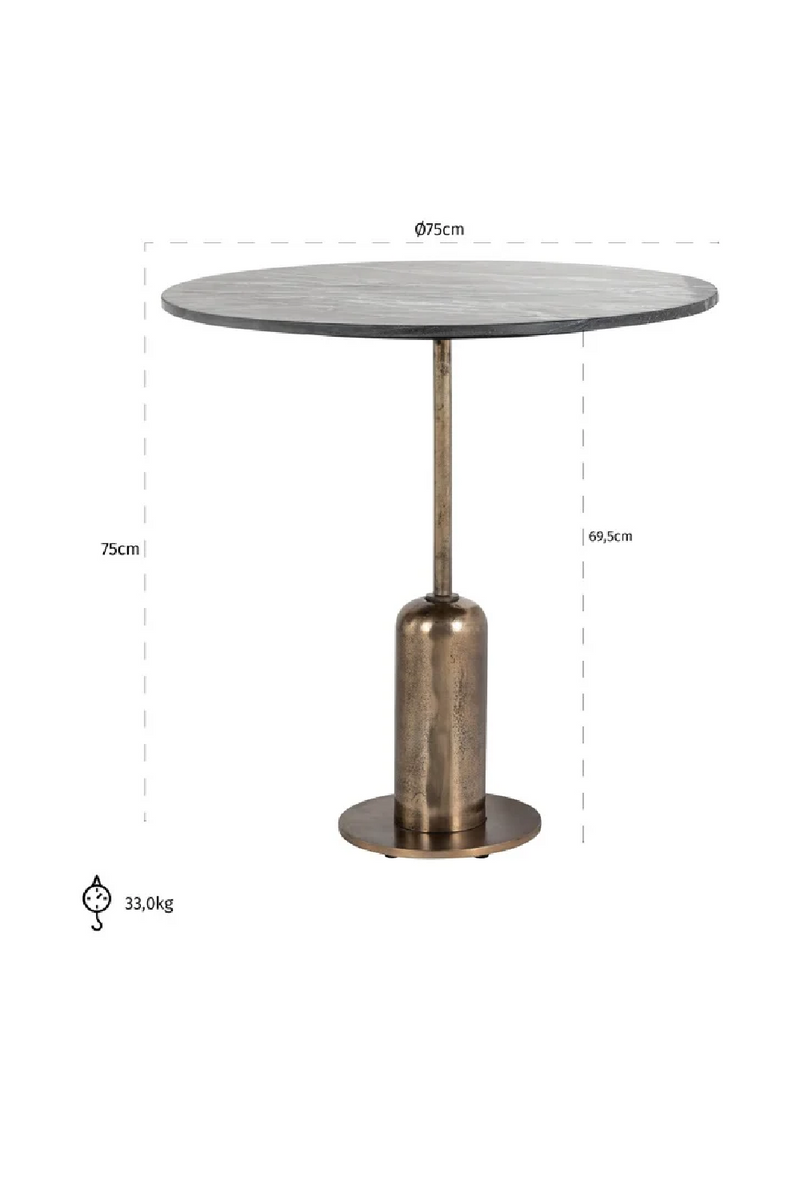 Round Marble Pedestal Dining Table | OROA Logan | Woodfurniture.com