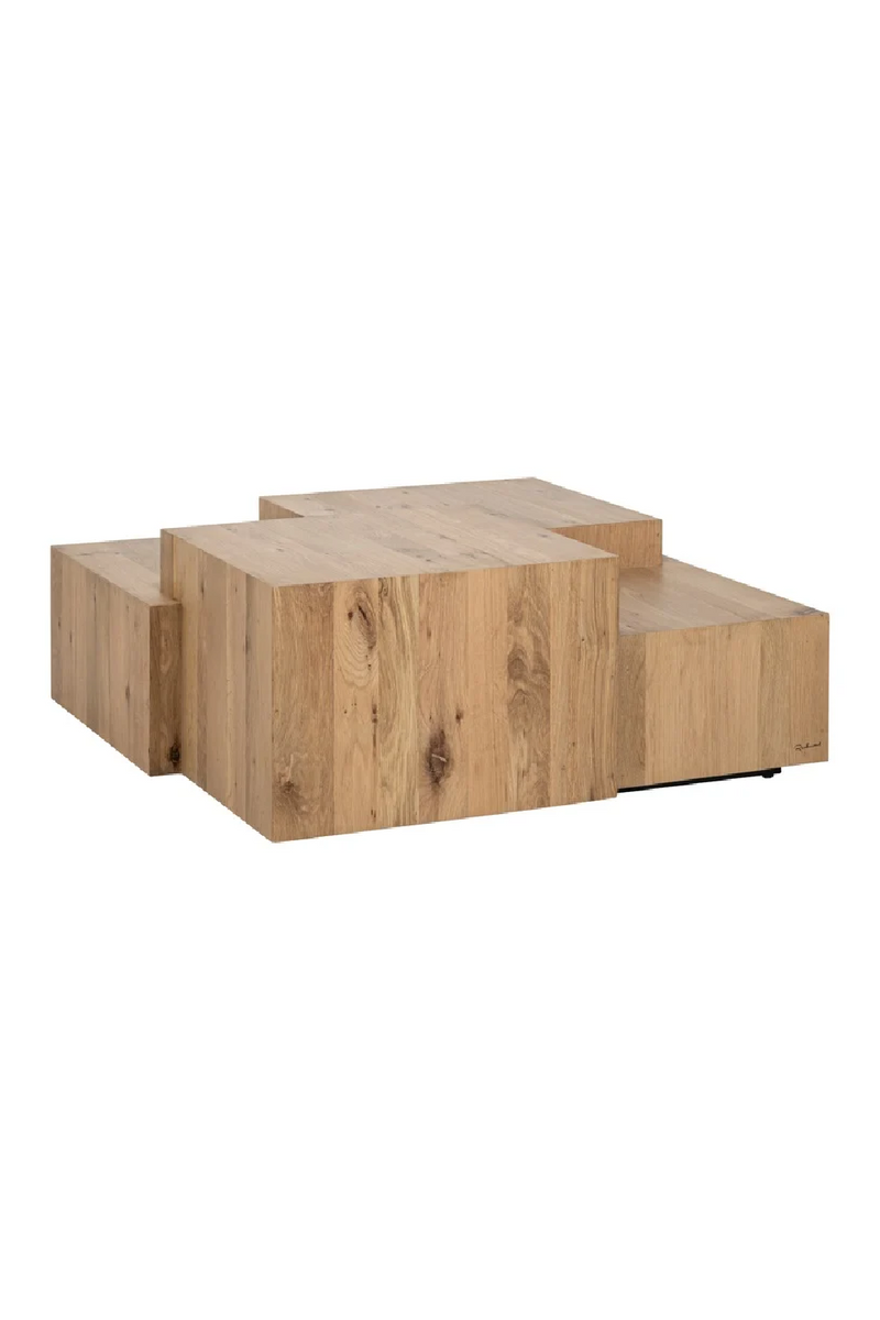 Oak Geometrical Coffee Table | OROA Lennox | Woodfurniture.com