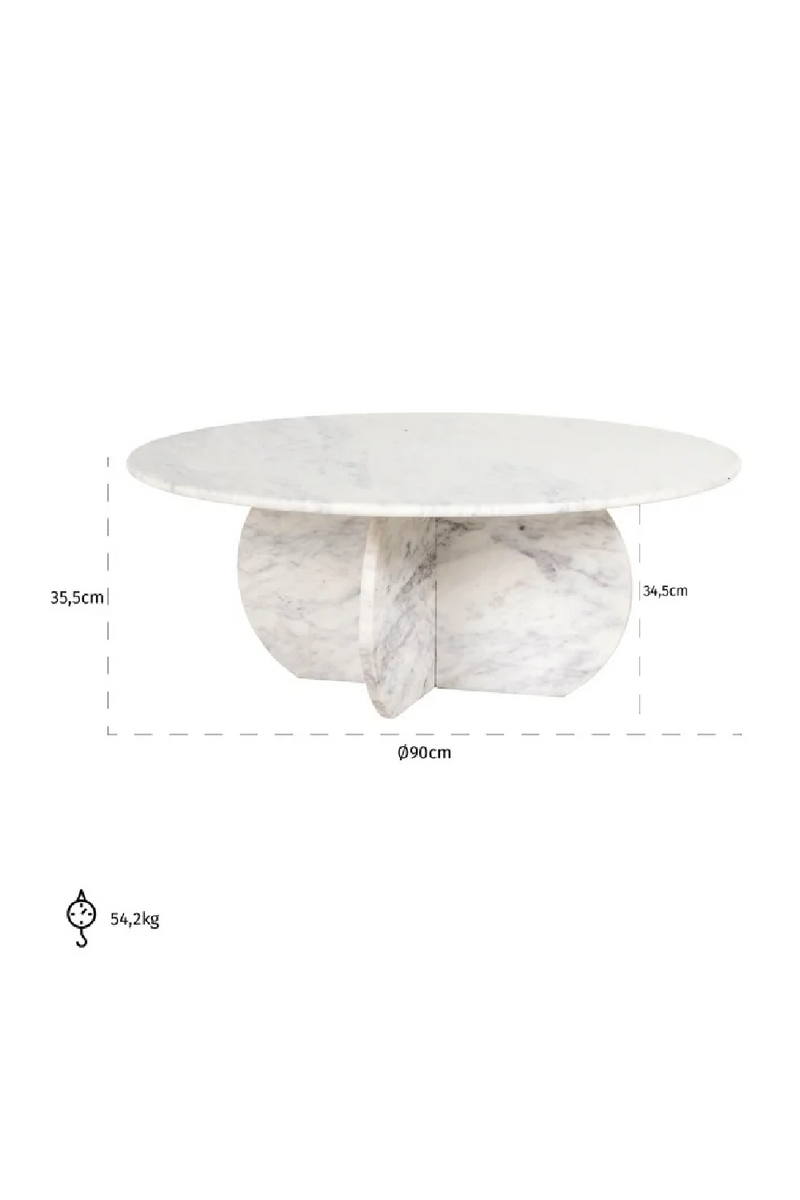 White Marble Coffee Table | OROA Holmes | Woodfurniture.com