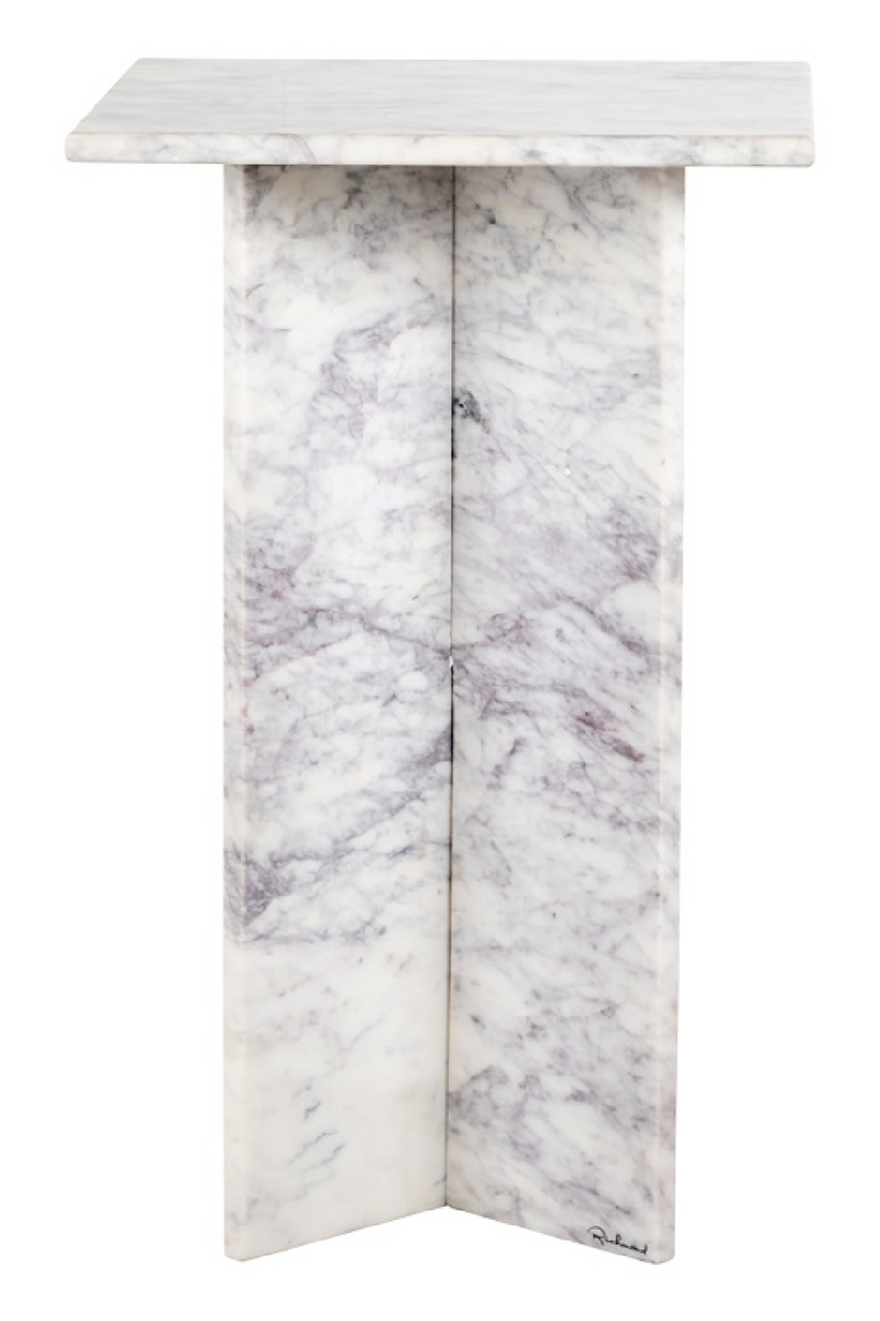 White Marble Square Side Table | OROA Holmes | Woodfurniture.com