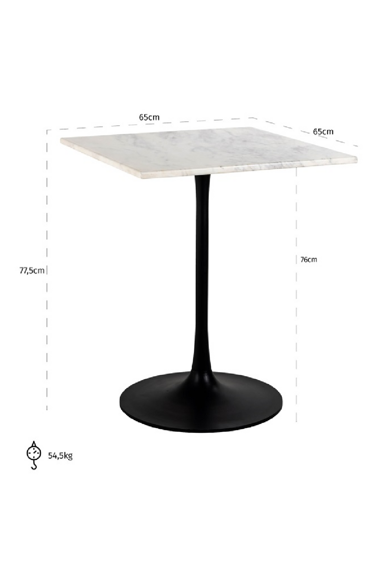 Square Marble Bistro Table | OROA Carlten | Woodfurniture.com