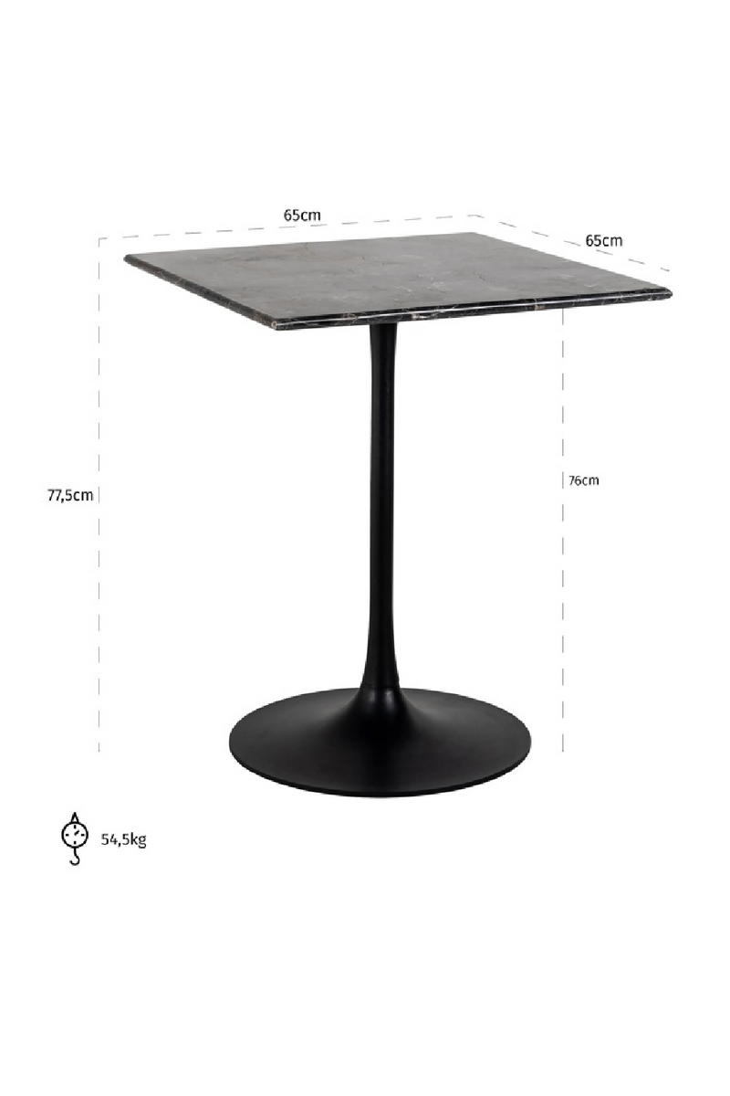 Square Marble Bistro Table | OROA Carlten | Woodfurniture.com