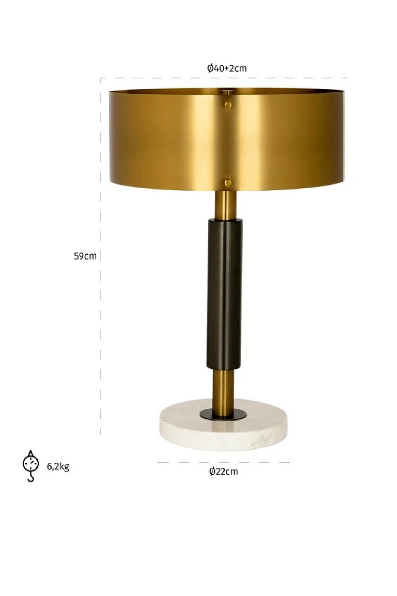 Gold Industrial Table Lamp | OROA Emine | Woodfurniture.com