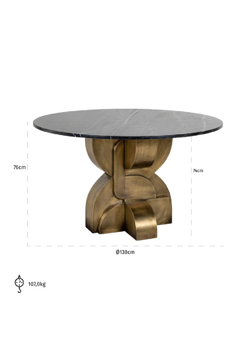 Marble Art Deco Dining Table | OROA Maddox | Woodfurniture.com