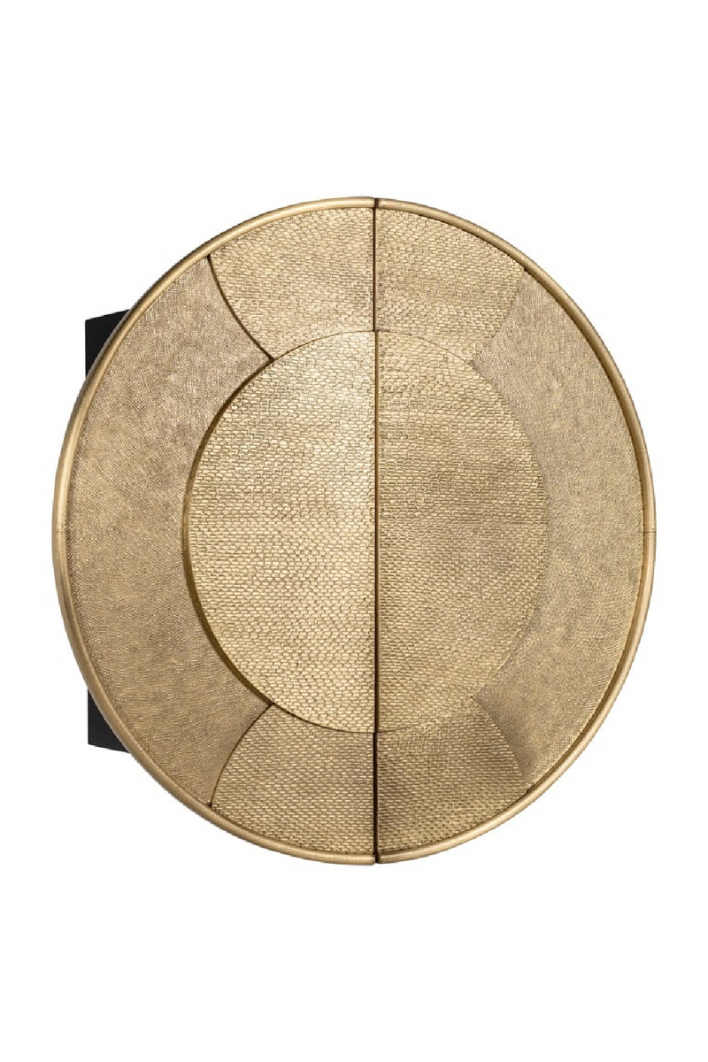 Circular Gold Wall Cabinet | OROA Bowie | Oroatrade.com