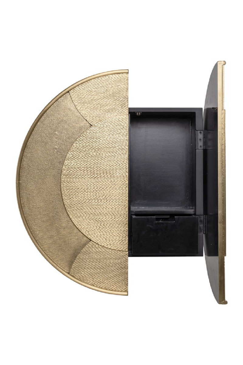 Circular Gold Wall Cabinet | OROA Bowie | Oroatrade.com