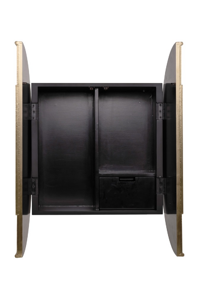 Circular Gold Wall Cabinet | OROA Bowie | Oroatrade.com