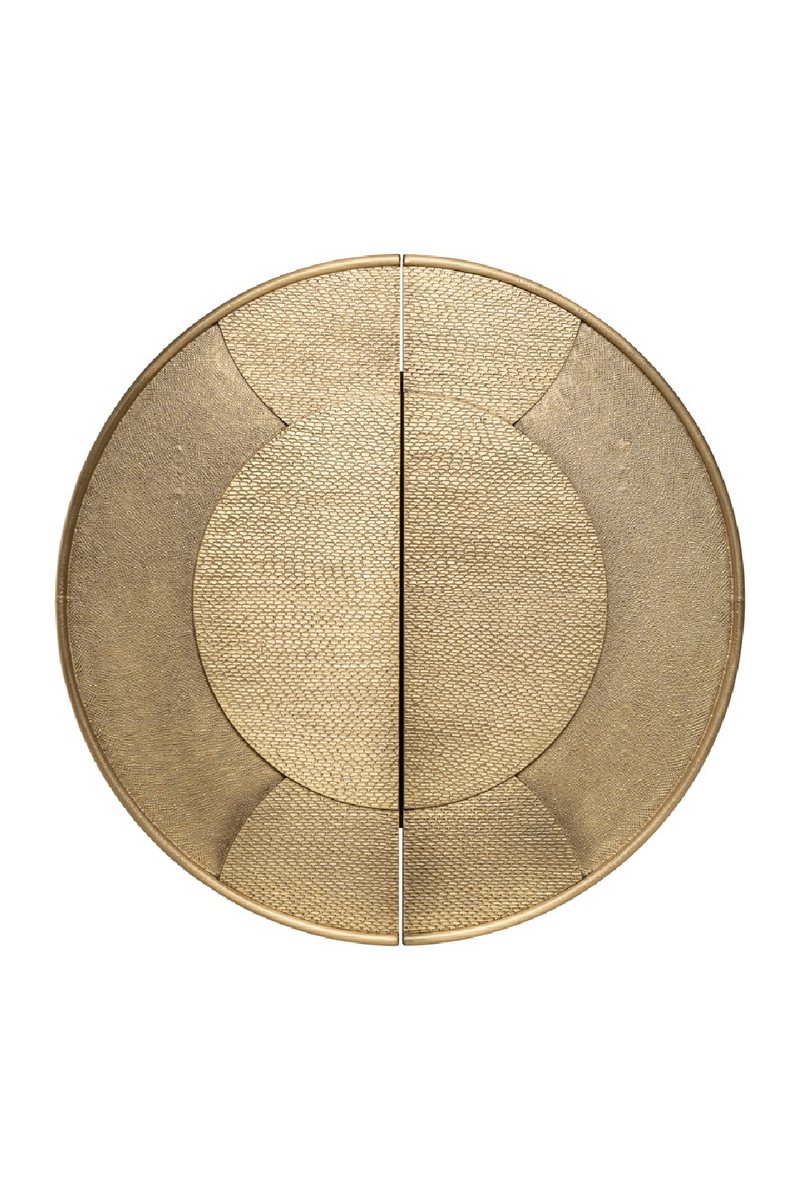 Circular Gold Wall Cabinet | OROA Bowie | Oroatrade.com