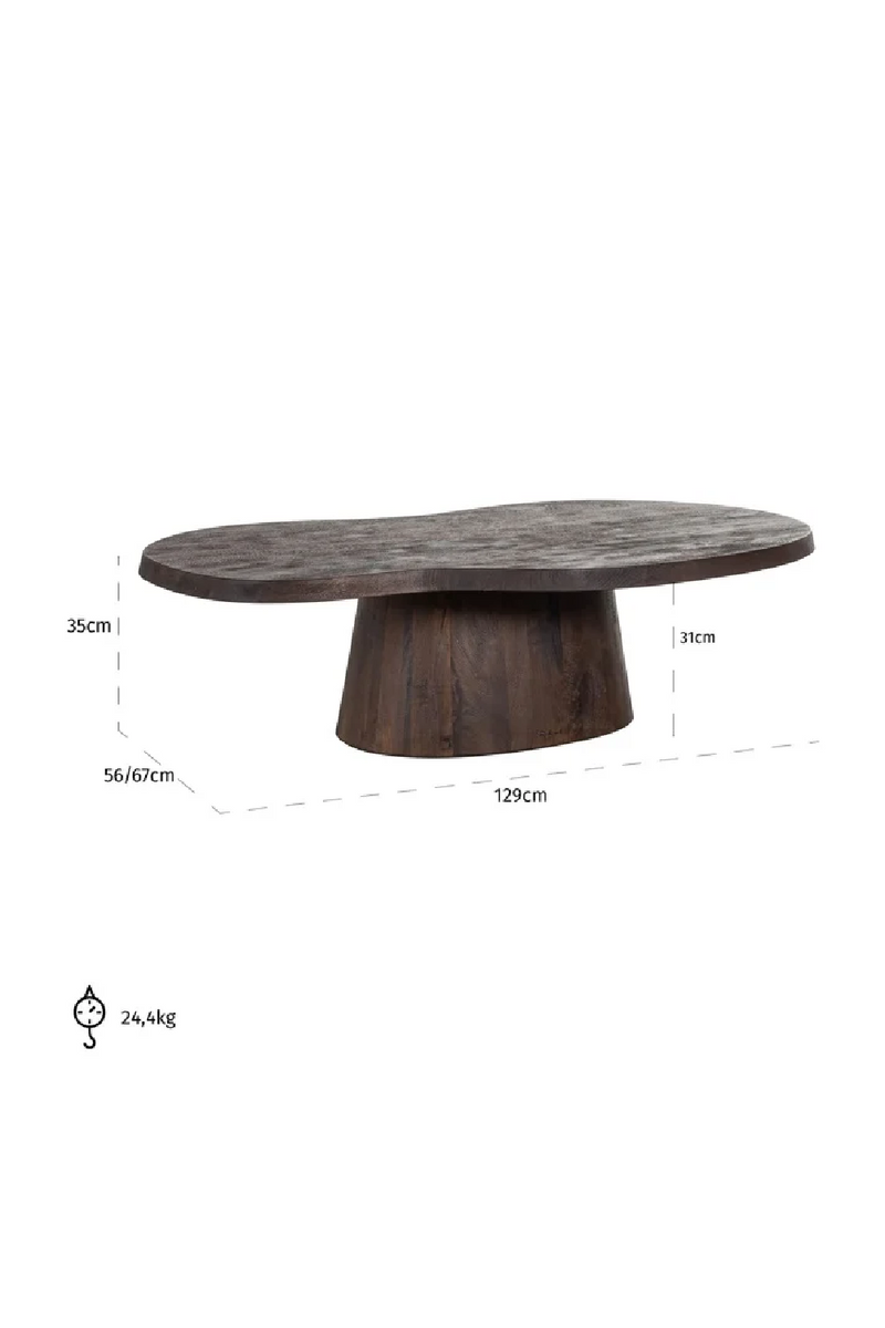 Brown Mango Organic Coffee Table | OROA Odile | Woodfurniture.com