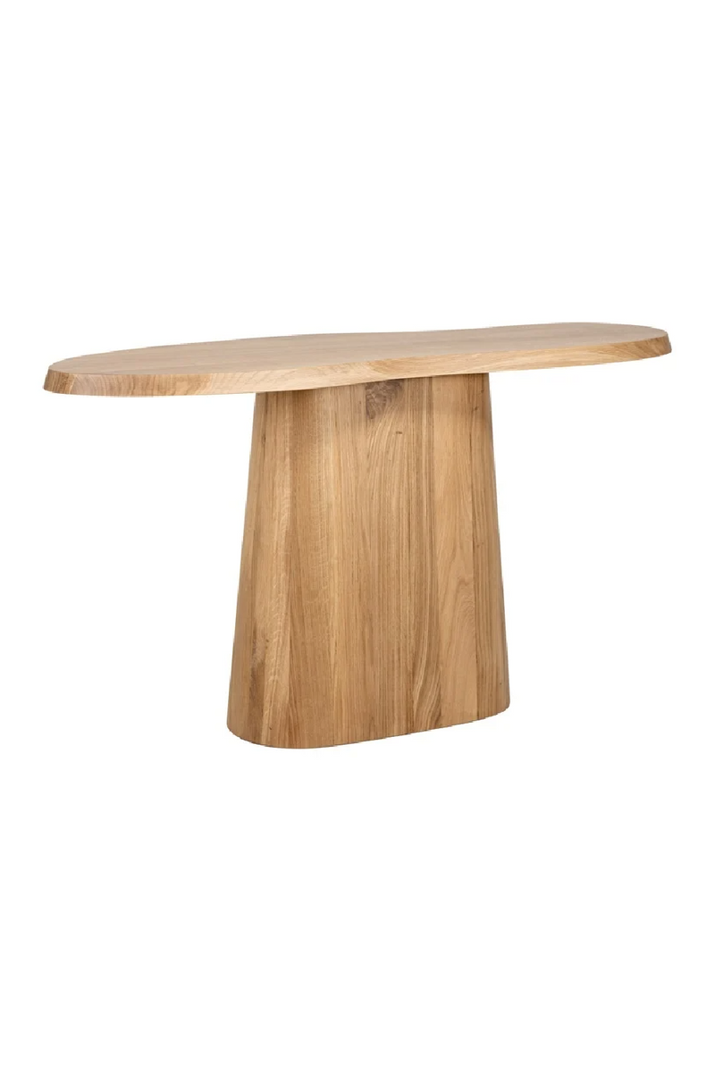 Oak Organic-Shaped Console | OROA Riva | Woodfurniture.com