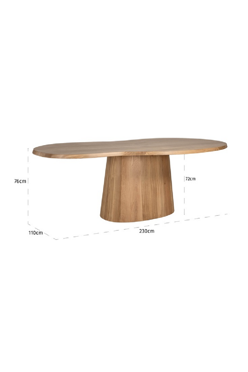 Oak Organic-Shaped Dining Table | OROA Riva | Woodfurniture.com