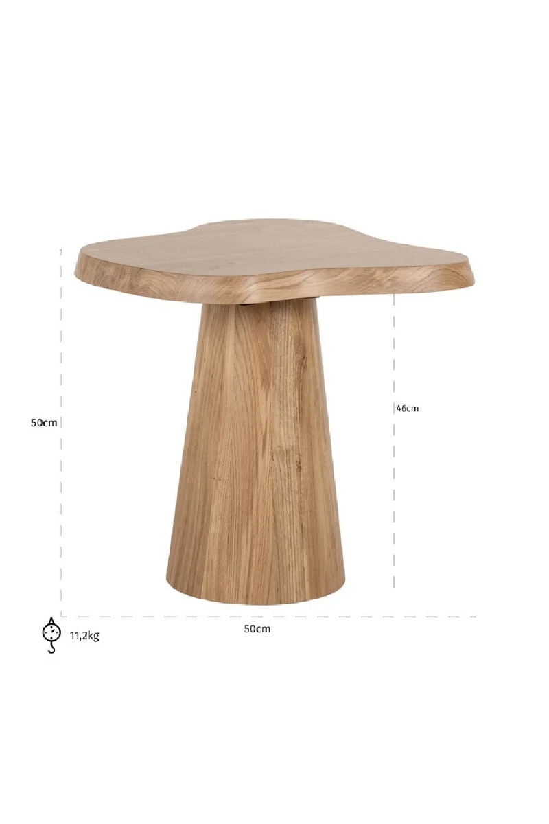 Natural Oak Side Table | OROA Riva | Woodfurniture.com